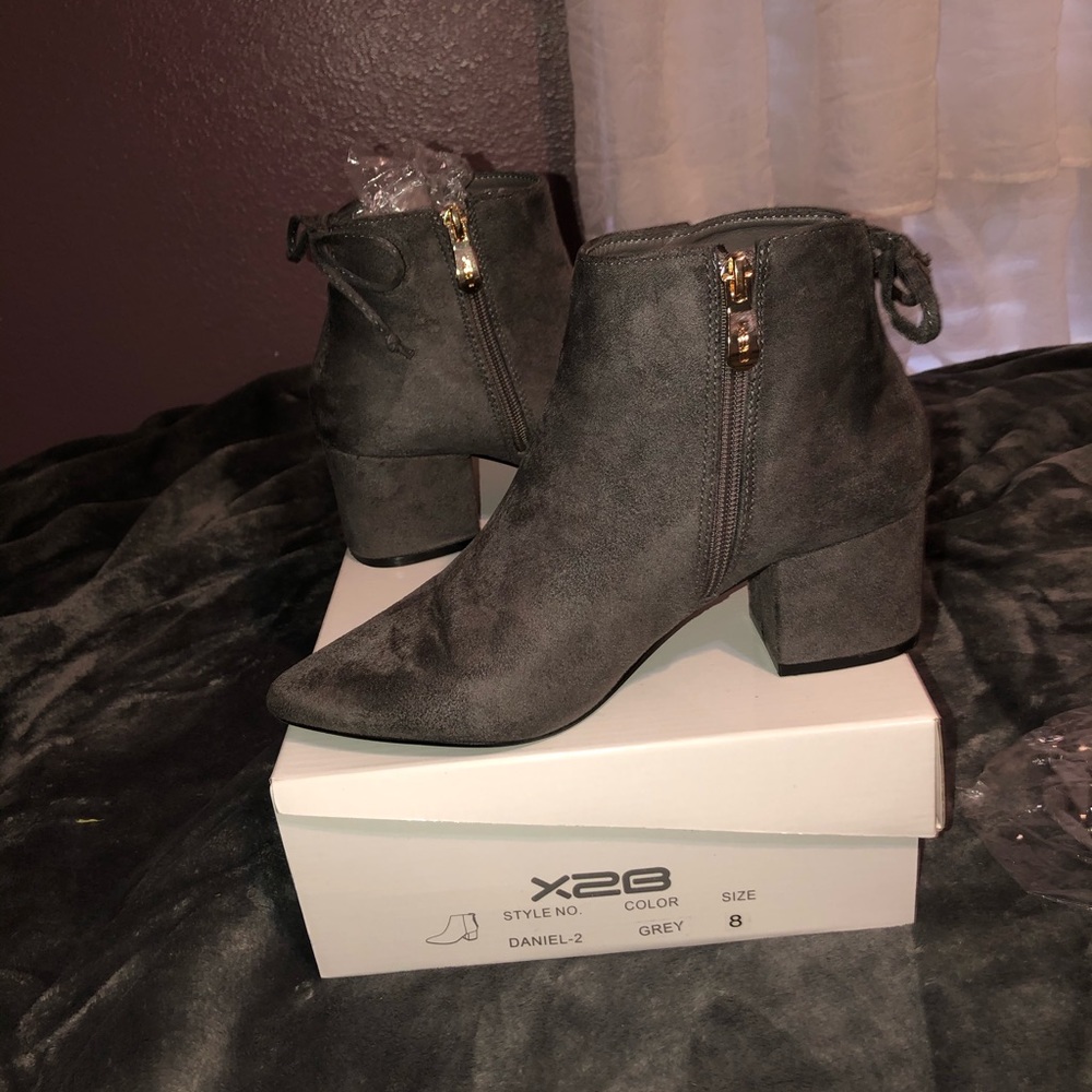 Grey booties
